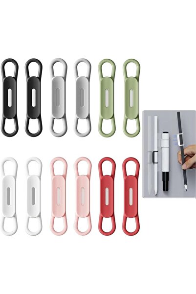 Yelajoy 12 PCS Magnetic Pen Holder, Flexible Pencil Clips, Whiteboard Marker ...