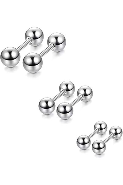 GENERAL 3 Pairs Titanium Earrings Studs, Hypoallergenic Stud Earrings for Wom...