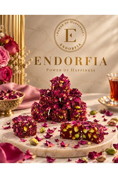 endorfia Premium Antep Fıstıklı Gül Yapraklı Lokum -Hediyelik Antep Fıstıklı ...