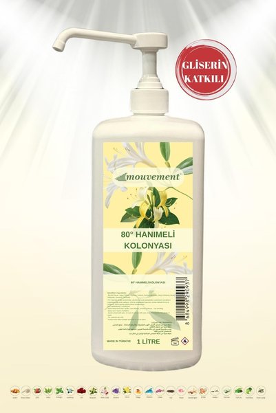 MOUVEMENT Gliserin Katkılı Doğal Hanımeli Kolonyası 80° Basmalı Başlıklı – 1 ...