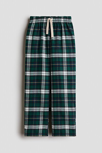 H&M Desenli Flanel Pijama Altı