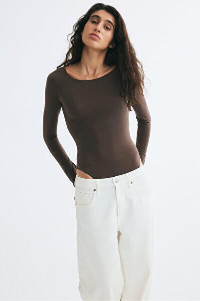H&M Kayık Yakalı Body