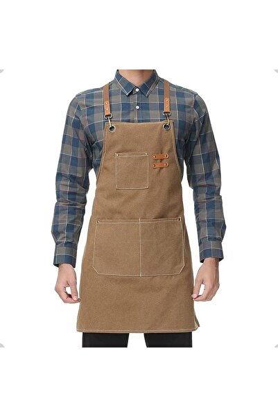 Aputue Chef Apron, Cotton Canvas Cross Back Apron with Pockets for Women and ...
