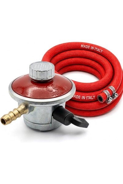 ARTC Premium Italian Gas Hose 6m & Adjustable Regulator Kit Propane 29-70mbar...