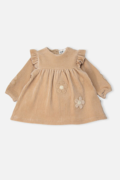 Bebetto Velvet Dress (Shining Girl) Beige