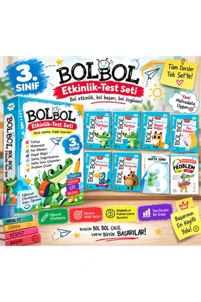 öğretmen evde Yayınları 3. Sınıf Bol Bol Tüm Dersler Süper Başarı Seti – 9 Ki...