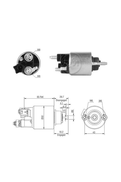 ZM 1709 Starter Solenoid 12V Lexus - Toyota