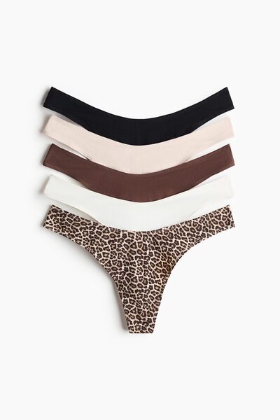H&M 5'li Pamuklu Thong Külot