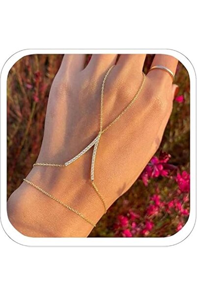 GENERAL Tzoyac Hand Chain Ring Bracelet, Boho Layered Finger Ring, Non Tarnis...