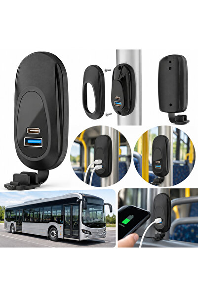 Genel Markalar Araç İçi Gömme Tip USB-A QC3.0 + Type-C PD3.0 Şarj Soketi