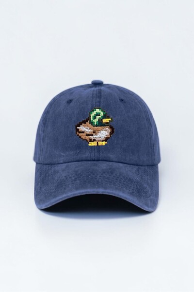 ŞapkaMania Navy Blue Stardew Valley Duck Embroidered Washable Vintage Unisex ...