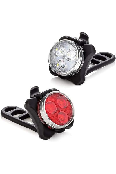 Arabest Bike Light, USB Rechargeable Bicycle Headlamp and Taillight Set, Supe...