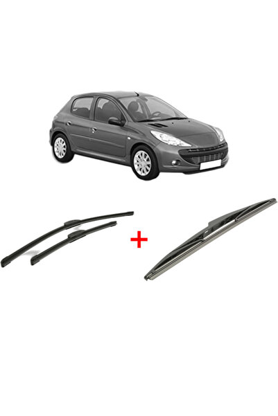 Bosch Set de 3 ștergătoare PEUGEOT 206+ (2L_, 2M_) 2009 - 2013, pentru parbri...