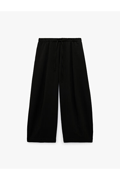 Koton Regular Fit Barrel Trousers with Belted Pockets