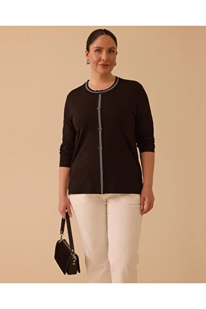 SEÇİL 4010 BÜYÜK BEDEN SERİTLİ ANNE BLUZU #2026#