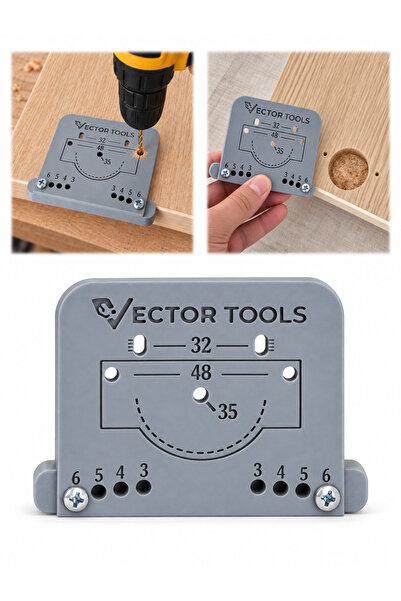 Vector Tools Dolap Kapağı Menteşe Delme ve İşaretleme Kılavuzu (35)