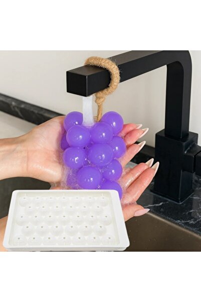 Getshopmini Soap Grape Mold Sphere Ice Mold Multiple Cluster Grape Mold Plastic 2cm