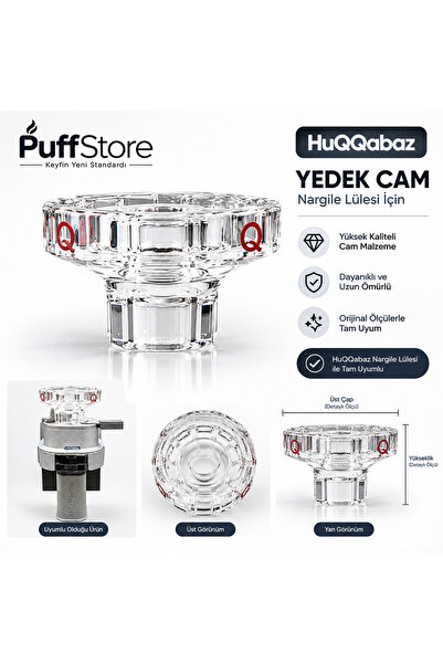 puffstore HuQQabaz Nargile Lülesi Yedek Camı – Yedek Lüle Camı