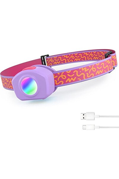 EVERBRITE Rechargeable Kids Headlamp, RGB Mode LED Headlight