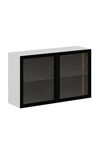 Minar Alvinka Mutfak Ledli Modül Üst 2Dk1R 120-H72Cm Alm Cam Beyaz Syh Suntalam Gövde