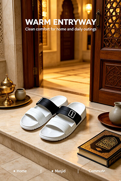 Alnoor Global Store شباشب مزدوجة الأحزمة عالية الجودة - نعل مطاطي متين وقابل ...