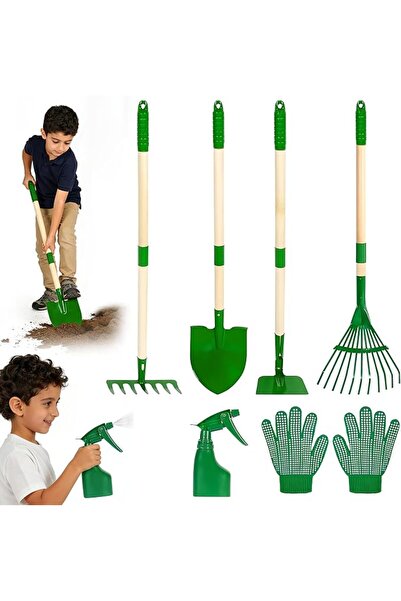 Soofam مجموعة أدوات الحدائق للأطفال، 6 قطع من أدوات الحدائق للأطفال مع مجرفة،...