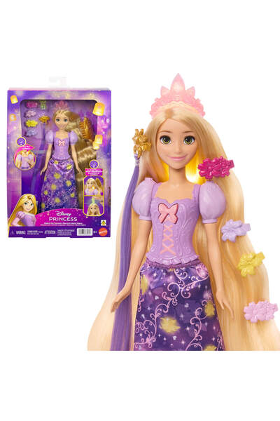 DİSNEY PRİNCESS Disney Prensesi Sihirli Saçlı Rapunzel Bebek