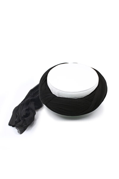 SARIKHANE YÜKSEK TEKNOLOJİ MAKİNE SARIMI Flat Tepeli Sarık - Black Fabric - W...