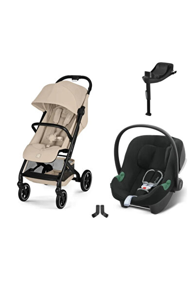 Cybex Beezy Travel Sistem | Almond Beige & Aton B2 Bazalı Volcano Black