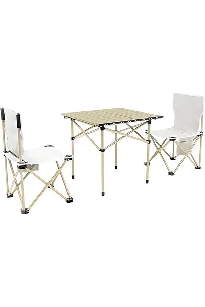 Yelajoy Camping Table Chair Set, Portable Folding Picnic Furniture for Outdoo...
