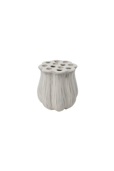 Plastona Κεραμικό βάζο λωτός λευκό 20X22
