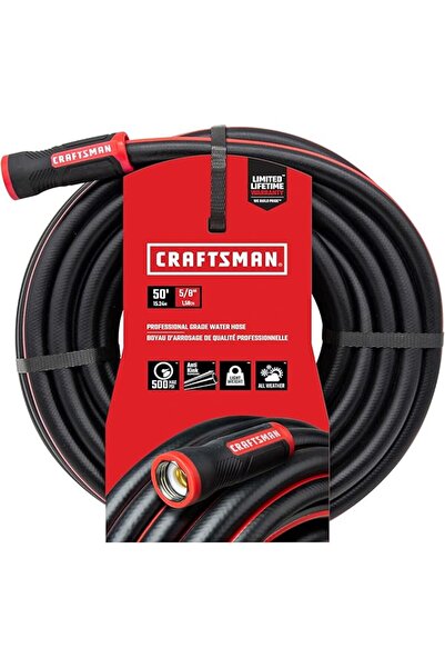 CraftSman كرافتس مان خرطوم حديقة احترافي شديد التحمل مقاس 5/8 انش عمق × 50 قد...