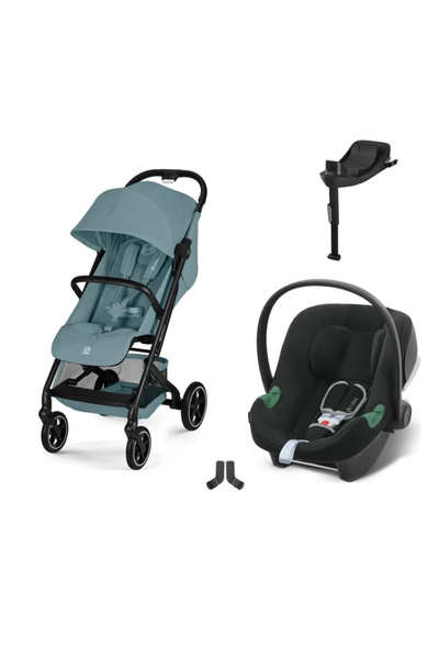 Cybex Beezy Travel Sistem | Stormy Blue & Aton B2 Bazalı Volcano Black