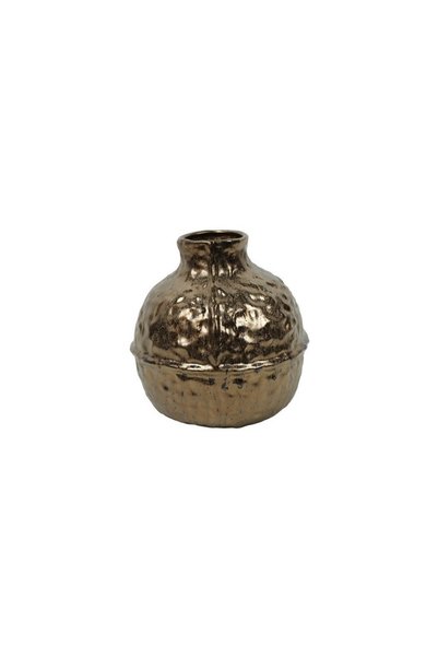 Plastona Κεραμικό μπρούτζινο σφυρήλατο βάζο 21.5x20.5