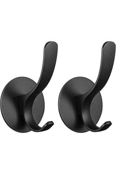 Yelajoy Adhesive Wall Hooks 2PCS Stainless Steel No Drill Hook for Bathroom