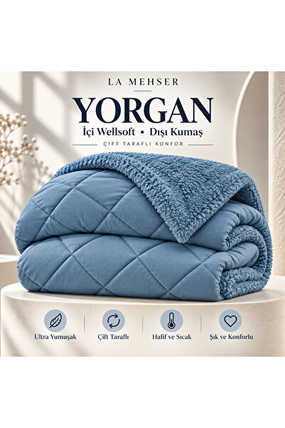 LA MEHSER İçi Peluş Dışı Kumaş Çift Taraflı Welsoft Yorgan