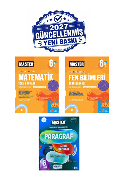 Okyanus Yayıncılık Okyanus 6.Sınıf Master Matematik-Fen Bilimleri -Paragraf S...