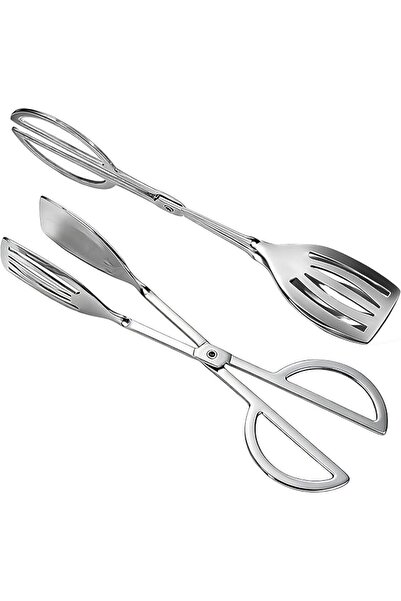 TERRIFI 2-Pack Stainless Steel Serving Tongs – Thickened Food Grade Buffet To...
