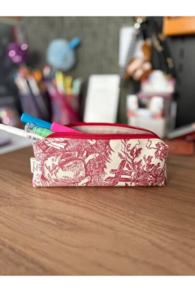 Fiorbag Vintage Pattern Handmade Pen Holder Zippered Single Compartment Penci...