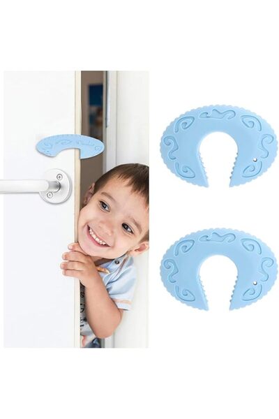 Hannea ® 2 Pack Silicone Shark Door Stopper, Baby Safety Anti-Pinch Finger Gu...