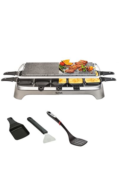 TEFAL Elektrikli Raclette ve Izgara, Sıcak Taş Tabaklı + Ingenio Spatula + Ka...