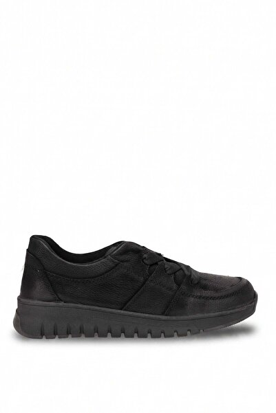 Mammamia D26Ka-3580 Women's Genuine Leather Casual Shoes Black