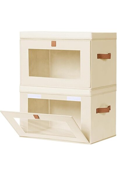 Telfun Large Closet Storage Organizer - Clothes Storage Bins with Handles & W...