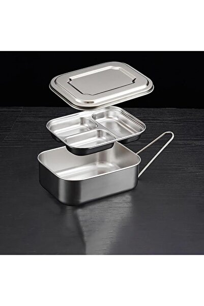 Generic Stainless Steel Bento Box, Lunch Container 2 Layer Portable Food Stor...