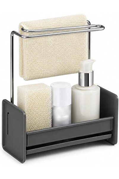 Generic Sponge Holder for Kitchen Sink, Self Draining ABS Sink Caddy with Sta...