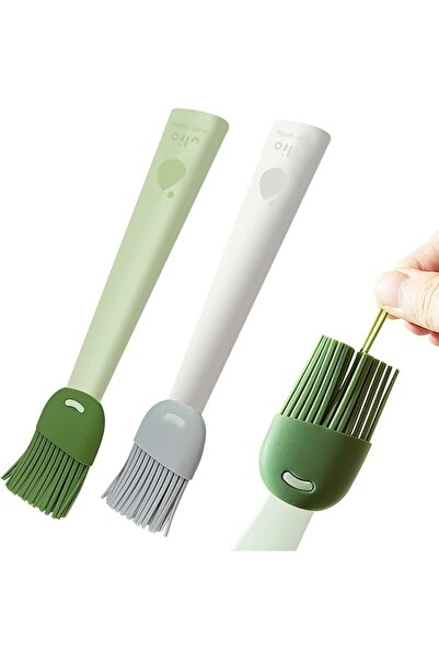 Yelajoy Silicone Basting Brush and Pastry Brush (White/Green) – Multi-Use for...