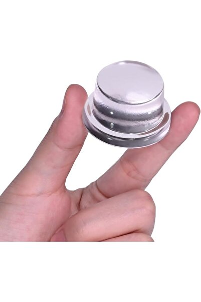 Tazweeq Clear Silicone Door Stoppers for Wall, 1" Thick x 1.5" Base Knob Prot...