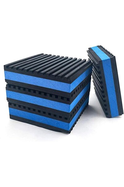Generic 4 قطع من وسادات مطاطية مضادة للاهتزاز، مقاس 4 × 4 × 7/8 بوصة، وسادات ...