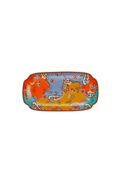 Lucky Art Luckyart Paisley Bone Oval Plate 37 cm