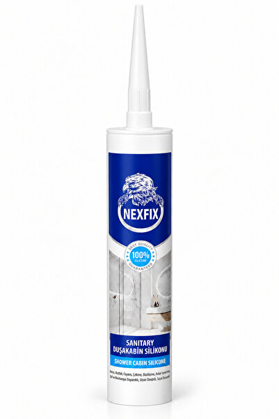 nexfıx Küfe-Mantara-Suya Dayanıklı Şeffaf Duşakabin Silikonu